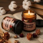 Darilna dišeča sveča z napisom in vonjem burbonske vanilije - Danes je tvoj dan!